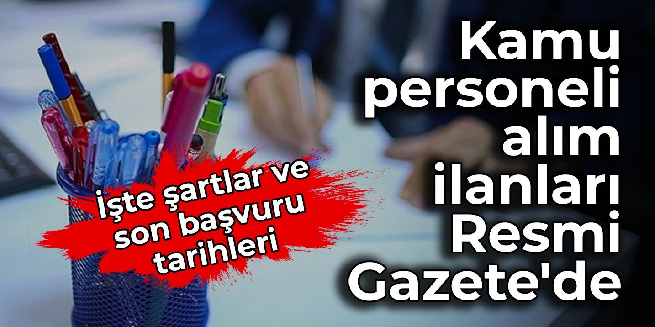 Kamu Personeli Al M Ilanlar Resmi Gazete De Te Artlar Ve Son