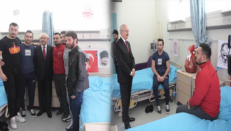 Kemal Kılıçdaroğlu'ndan gazilere moral ziyareti