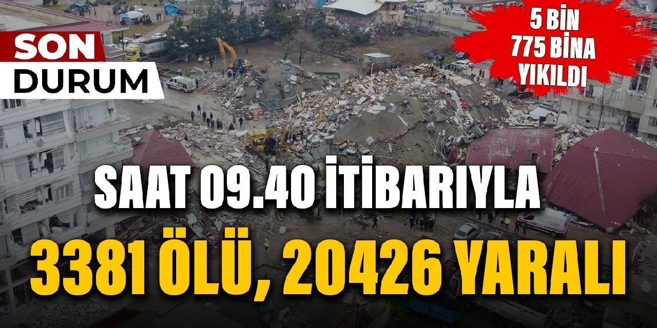 Deprem felaketinde ikinci gün: Can kaybı 3 bin 381