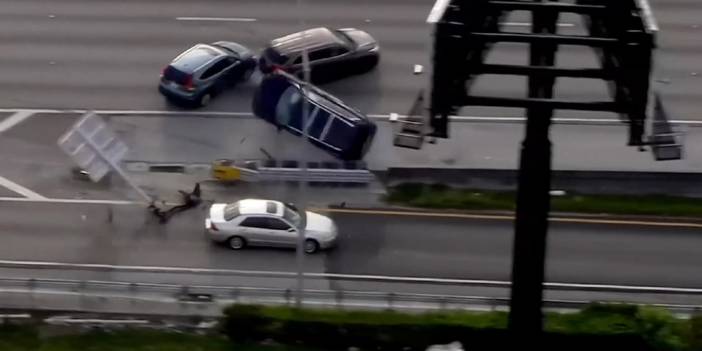 ABD'de film sahnelerini aratmayan hırsız-polis kovalamacası kamerada