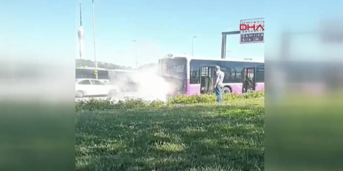 Yolcu otobüsünde yangın