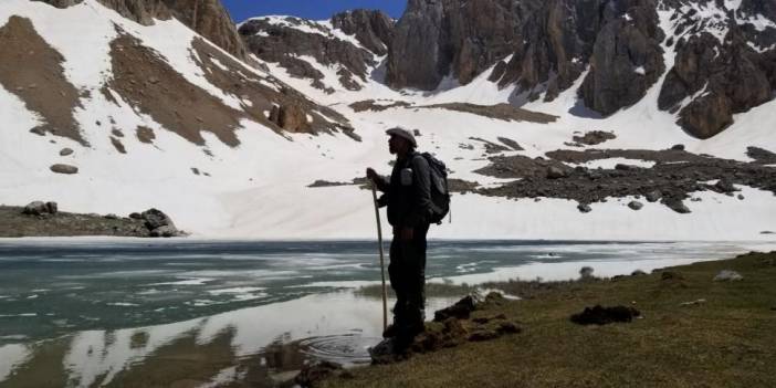 Esence Dağı’na Haziran ayında kar yağdı