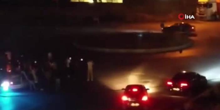 Asker uğurlamasında yol kapatıp drift yapan magandalar kamerada