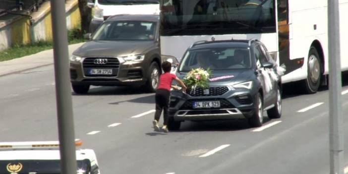 E-5'te çocuklardan korkutan bahşiş yarışı