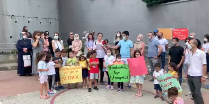 Hamidiye Anaokulu öğrencileri eylemde: Süresi dolmayan müdürümüz başka yere göndermeyin