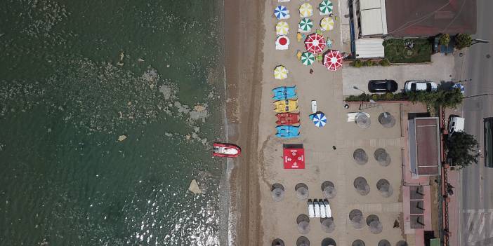 Müsilaja rağmen denize girdiler: Çünkü gidecek yerimiz yok