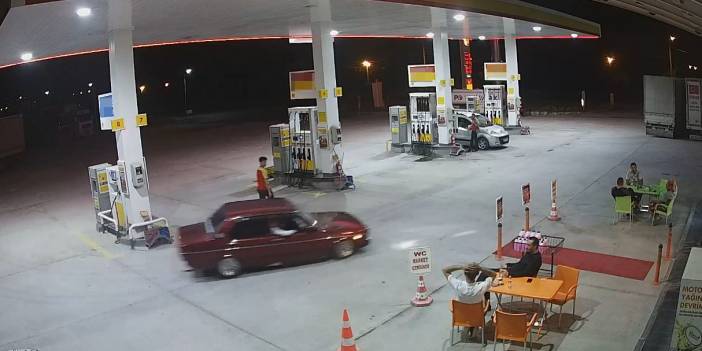 Akaryakıt istasyonunda drift magandalığı