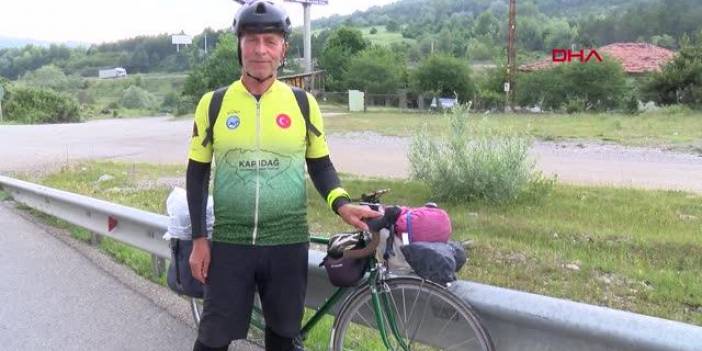 İstanbul'dan Gürcistan'a bisikletle gidiyor