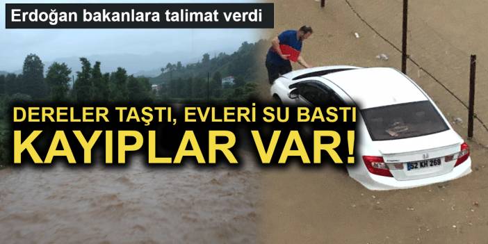 Rize'de şiddetli sağanak! 3 kişiden haber alınamıyor