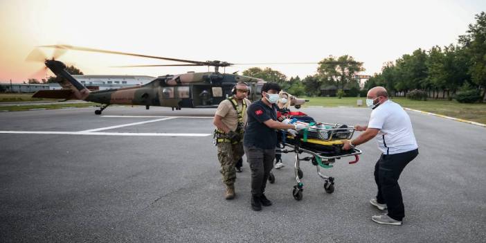 Yüzmek için gittiği şelalede ayağını kırdı, helikopterle kurtarıldı