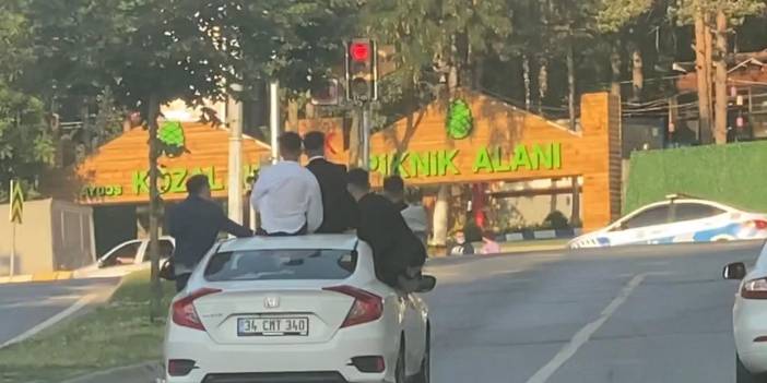 Kartal'da tehlikeli yolculuk: Kır düğününe böyle gittiler