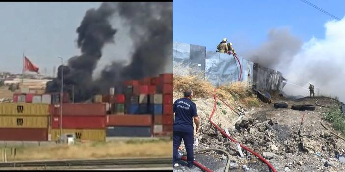 Avcılar'da lastik deposunda yangın