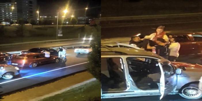 Otobüsün yolunu kapatıp asker eğlencesi yaptılar