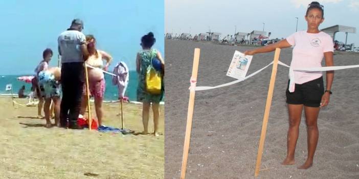 Caretta caretta yuvalarını koruyan çitlerle gölgelik yaptılar