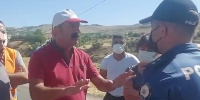 Tunceli Hozat'taki yangını söndürmek isteyen Fatih Maçoğlu ve beraberindekilere polis engeli