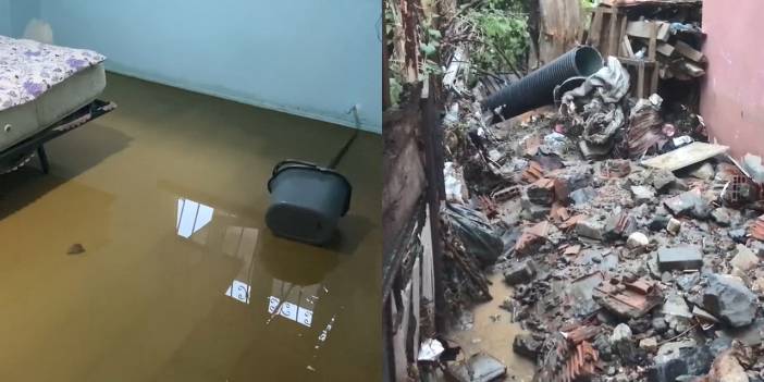 Bursa'da sağanak; ev ve iş yerlerini su bastı