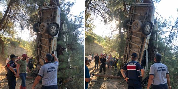 İzmir'de servis minibüsü kaza yaptı; ölü ve yaralılar var