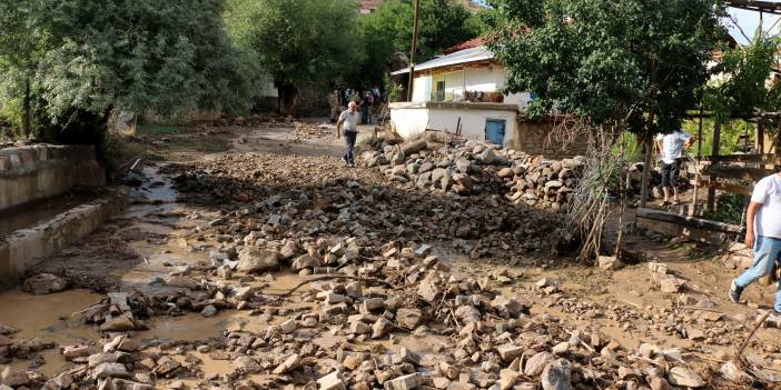 Hekimhan'da sağanak yağış etkili oldu