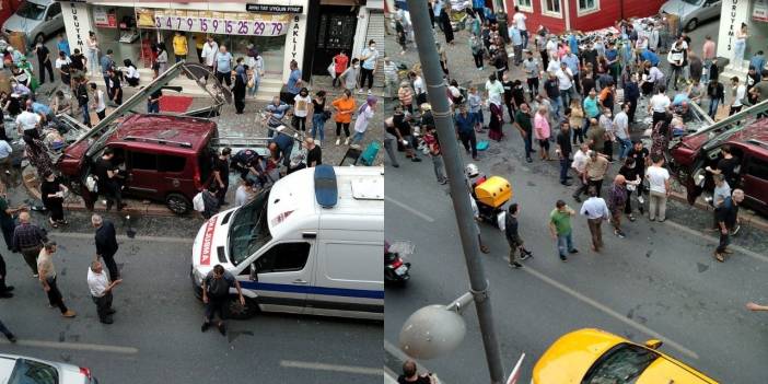Kasımpaşa'da otomobil otobüs durağına daldı: Yaralılar var