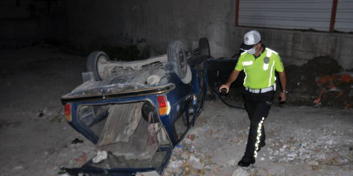 Karaman'da ehliyetsiz ve alkollü sürücü kaza yaptı