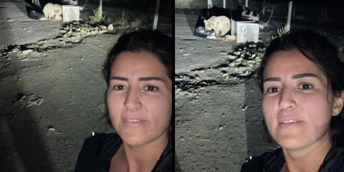 'Bebiş' adını verdiği ayı ile selfie yaptı