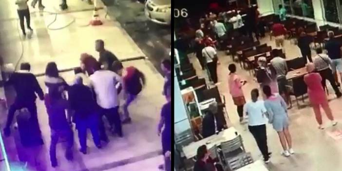 Dinlenme tesisinin sahibi ile oğlunu dövdüler: O anlar kamerada
