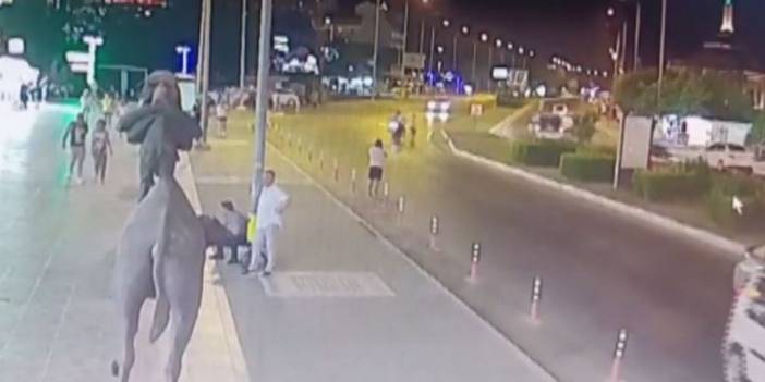 Motosikletin çarptığı Alman turist öldü: Kaza anı kamerada