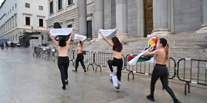 Femen'den Madrid'de homofobi gösterisi