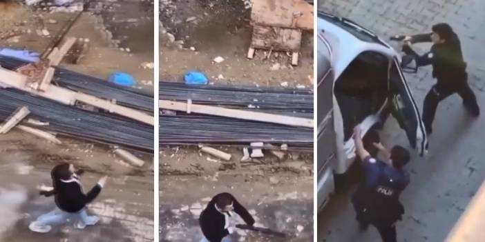 Pompalıyla inşaatı bastı sonra polisle çatıştı