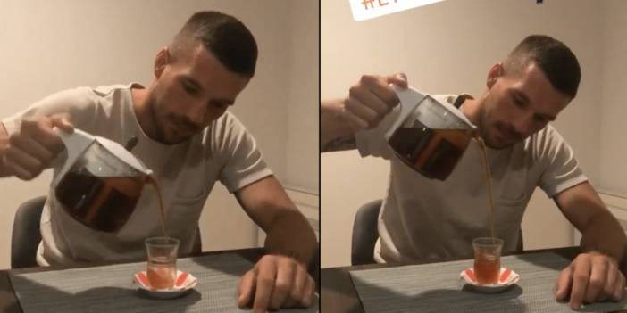 Podolski'den Rizespor'a gönderme: Herkese benden çay!