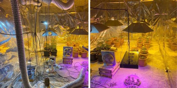 Çatı katında Hint keneviri düzeneği