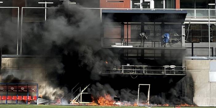 Dünya Kupası Eleme maçı öncesi statta yangın!
