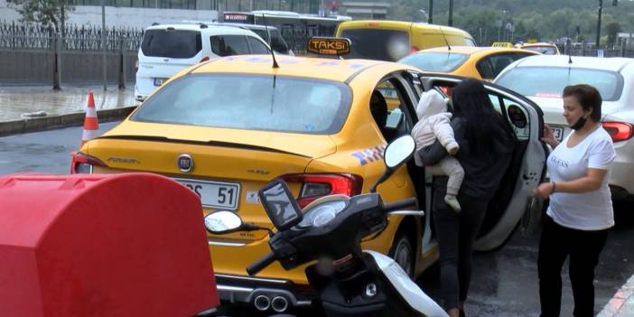 AVM önünde Türk yolcu yerine turisti alan taksiciye tepki