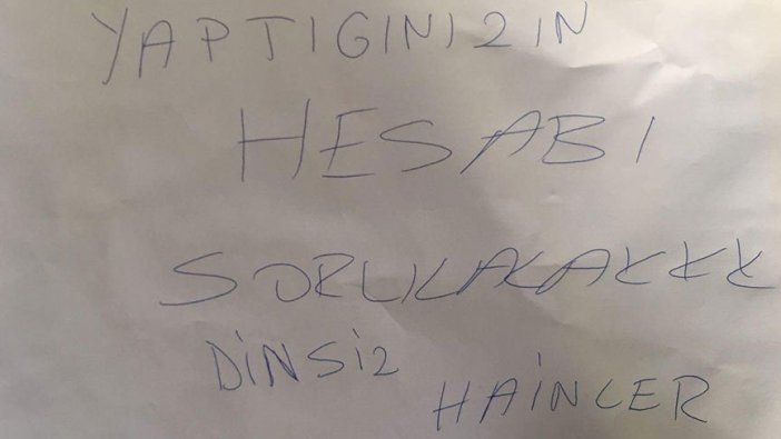 CHP Etimesgut ilçe binasına tehdit notu asıldı!