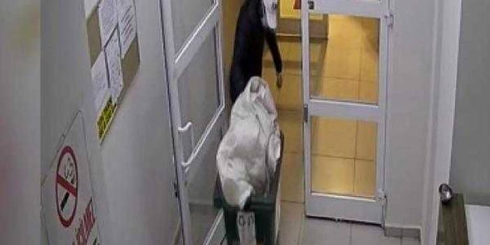 Kazan dairesindeki motorun çalınma anı kamerada