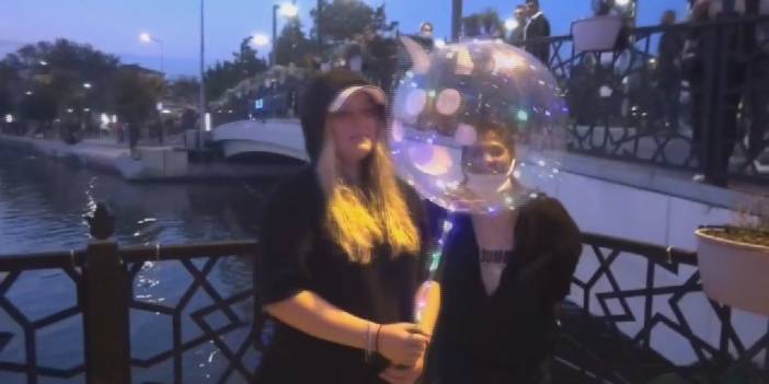 Silivri'de dereye düşen kişiyi kurtarıp, balon hediye etti