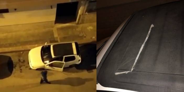 Hırsızlık için arabanın tavanını kestiler
