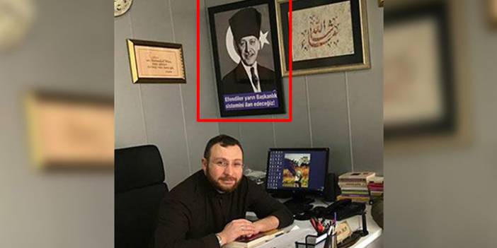 Atatürk’ün fotoğrafına Erdoğan’ı koymuştu! O isim hakkında yeni gelişme