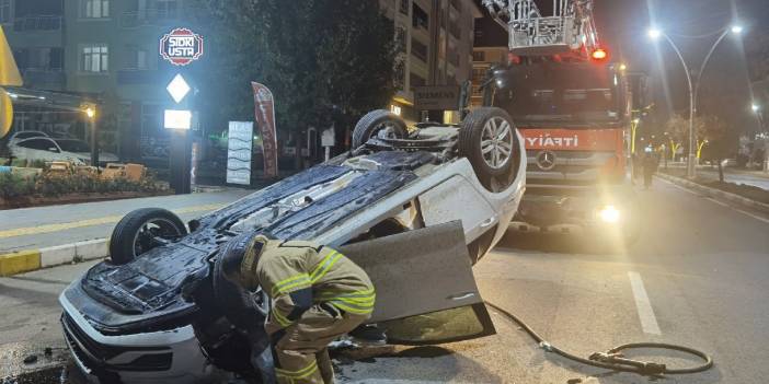 Otomobil takla attı, metrelerce sürüklendi: 3 yaralı