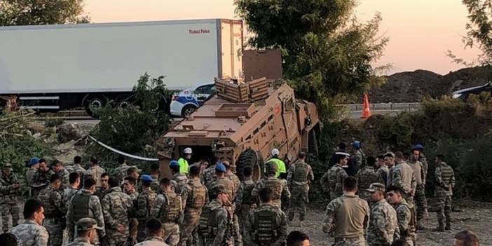 Hatay'da zırhlı askeri araç devrildi