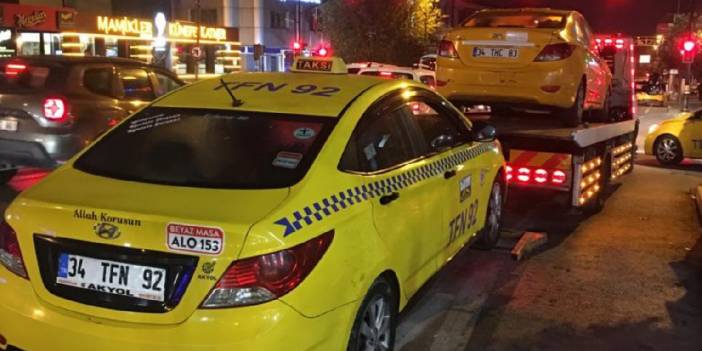 Üsküdar'da taksicilere 'kafana sıkarım' denetimi
