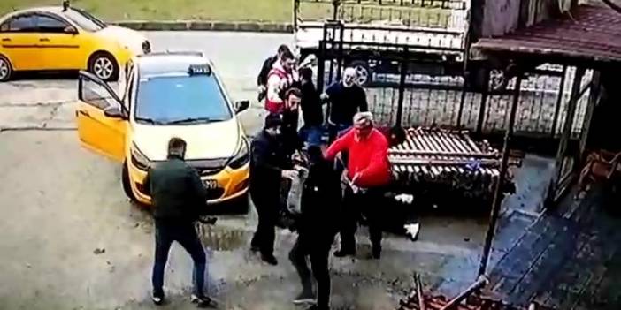 Rize’de bıçak ve demir çubuklarla iş yeri baskını kamerada