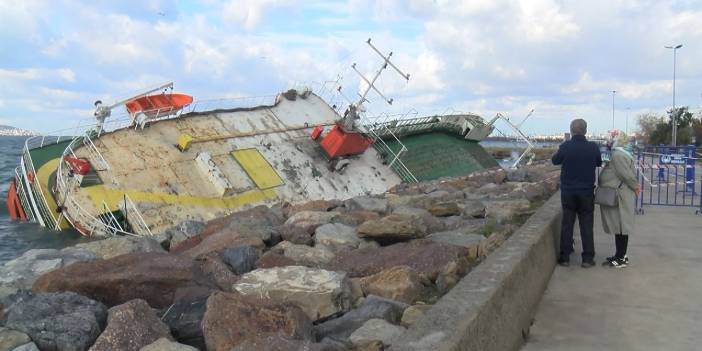 Lodos nedeniyle batan gemiler kurtarılmayı bekliyor