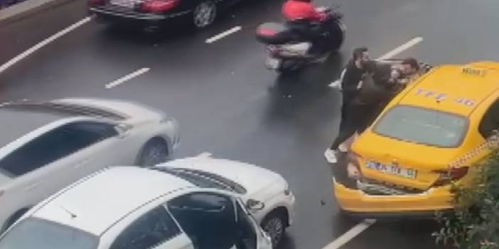 Beşiktaş'ta kaza sonrası boğaz boğaza kavga