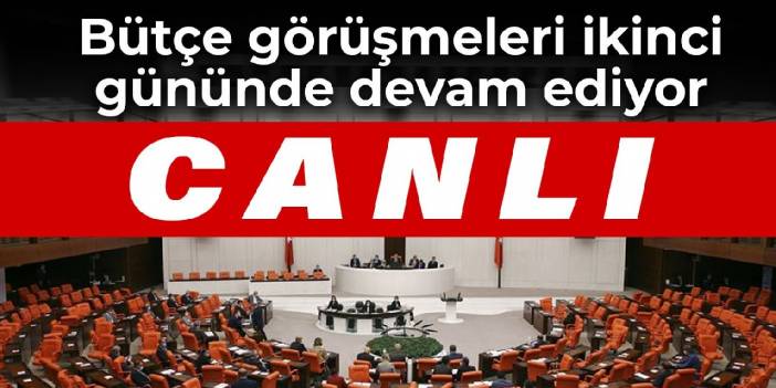 Bütçe görüşmeleri ikinci gününde devam ediyor