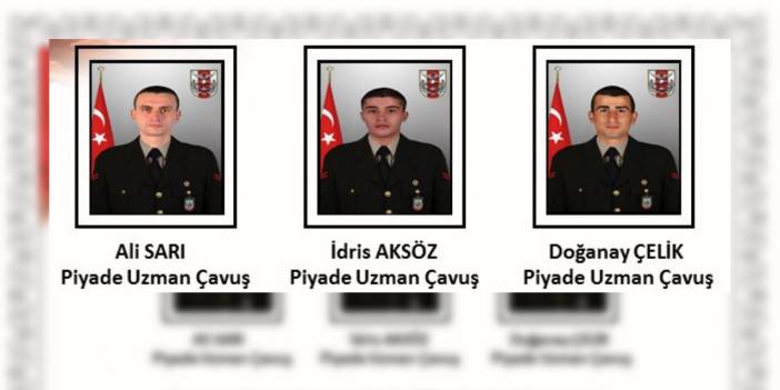 Kuzey Irak'ta 3 asker şehit