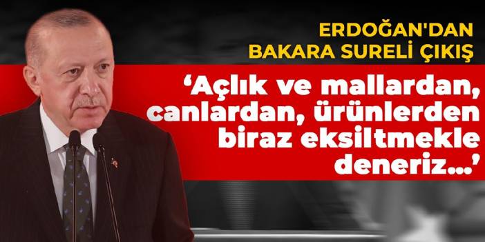 Erdoğan'dan Bakara sureli çıkış: 'Açlık ve mallardan, canlardan, ürünlerden biraz eksiltmekle deneriz...'