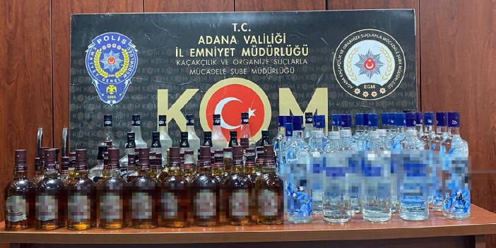 Sahte içki operasyonu: Adana'da 3 bin 637 litre ele geçirildi