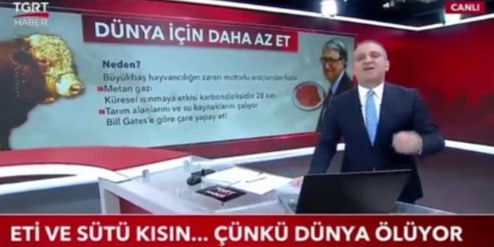 TGRT Haber yandaşlıkta gaza geldi! 'Et ve süt tüketmeyin metan gazı çıkıyor'