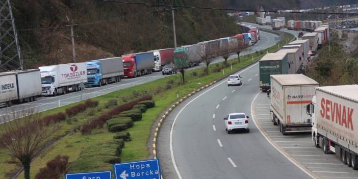 Sarp Sınır Kapısı'nda 29 kilometrelik TIR kuyruğu